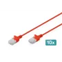 Digitus DK-1618-010S-R-10 Cable de red Ethernet Rojo