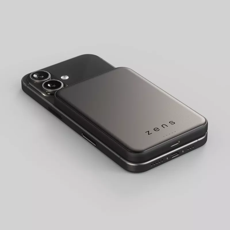ZENS Pro 2 Semi Solid State Powerbank - Batería externa magnética 10000 mAh compatible con MagSafe y Qi2.2 25W (negra)