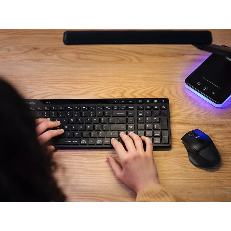 A4Tech Fstyler FBK27C AS Teclado silencioso 2,4GHz+BT, negro