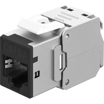 Goobay módulos Keystone RJ45 CAT 6A, STP, slim, negro (77943)