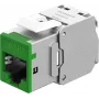Goobay módulos Keystone RJ45 CAT 6A, STP, slim, verde (77945)