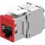 Goobay módulos Keystone RJ45 CAT 6A, STP, slim, rojo (77948)
