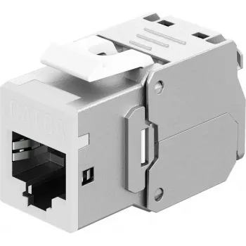 Goobay módulo Keystone RJ45 CAT 6A, STP, slim, blanco (77949)