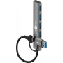 Goobay hub USB 4 puertos 2en1 slim, 5 Gbit/s (79149)
