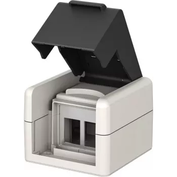 Goobay caja de superficie para exterior IP44, 2x conectores hembra Keystone, (79169)