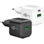 Goobay Cargador rápido dual 20 W USB-C PD GaN Nano blanco (79621)