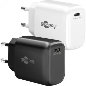 Goobay Cargador rápido 25 W USB-C PD GaN negro (79622)