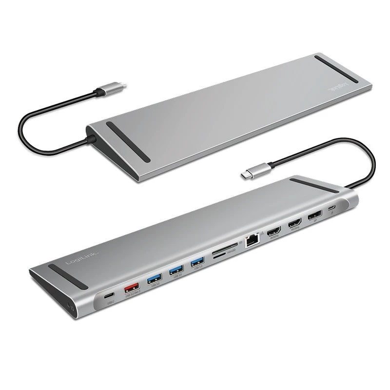 Docking station USB3.2 USB-C, 12 puertos, PD
