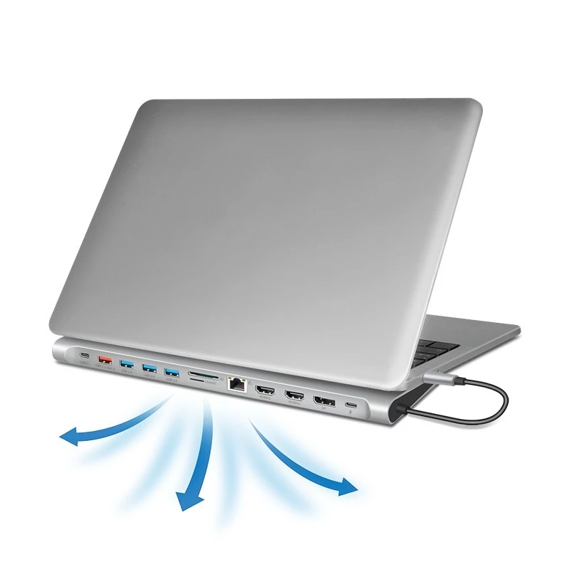 Docking station USB3.2 USB-C, 12 puertos, PD