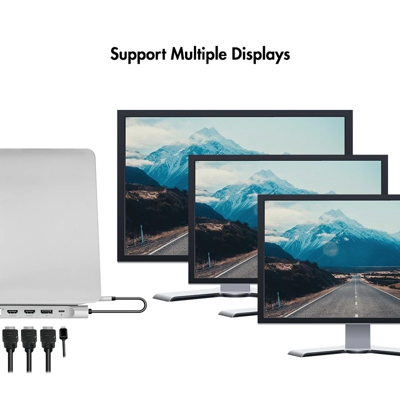 Docking station USB3.2 USB-C, 12 puertos, PD