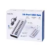 Hub USB3.2 Gen1 10 puertos USB-A/C, interruptor de encendido/apagado
