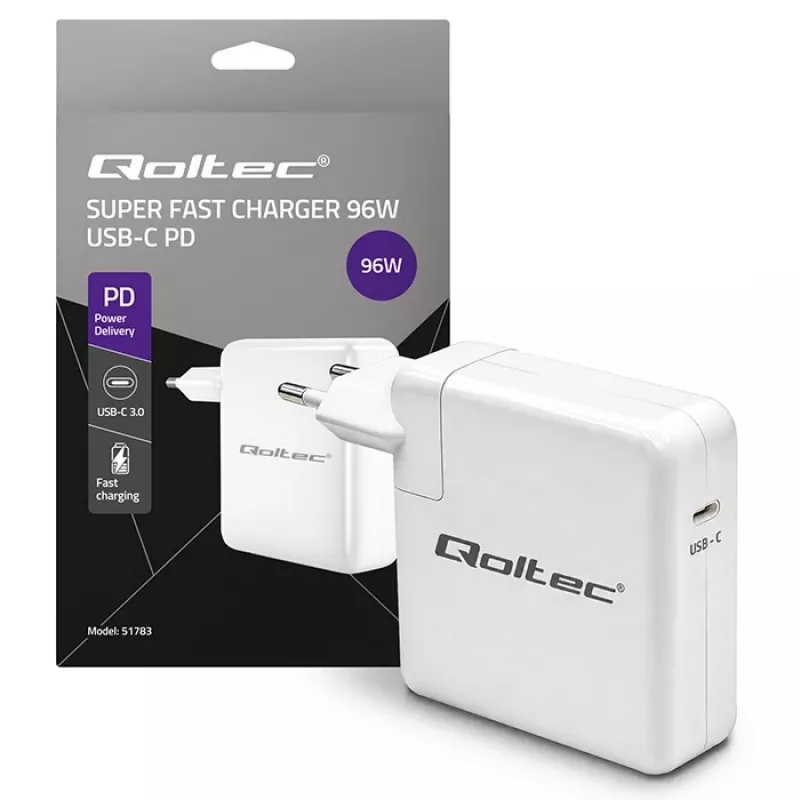 Cargador USB-C 96W 5V 20V 3A 4,8A