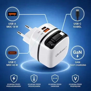 Cargador USB-C 65W GaN PPS 5V 20V 3A 3,25A