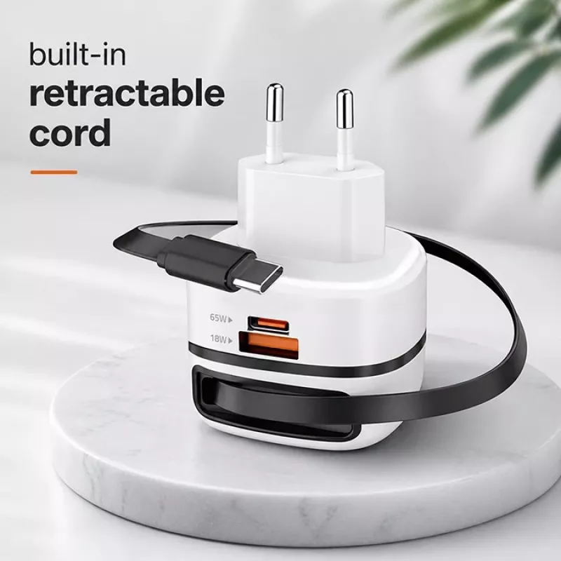 Cargador USB-C 65W GaN PPS 5V 20V 3A 3,25A
