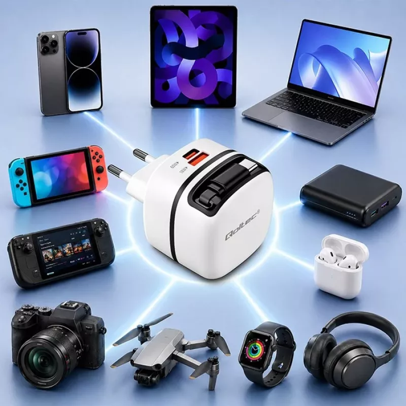 Cargador USB-C 65W GaN PPS 5V 20V 3A 3,25A