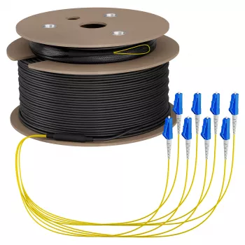 Cable troncal EFB U-DQ(ZN)BH OS2 8E (1x8) LC-LC 140m Dca LSZH G657A1