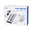 Hub USB 3.2 Gen1 7 puertos USB-A/C, interruptor de encendido/apagado