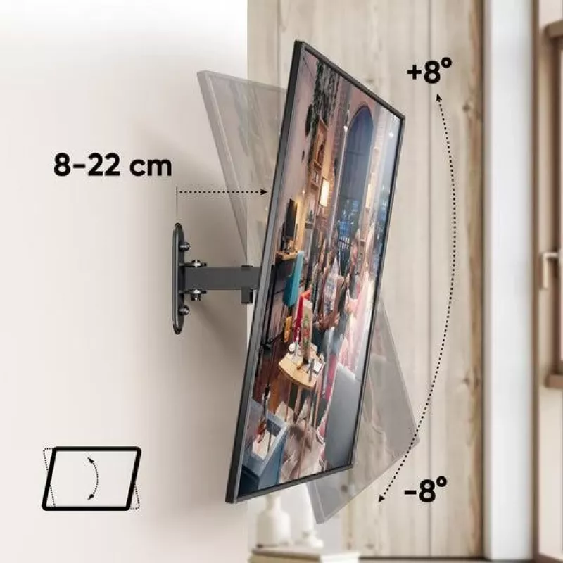 Soporte de pared para TV /10-35/SCHWARZ R2-B Onkron