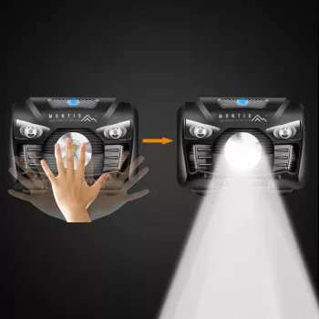 Linterna frontal con sensor Montis MT001 Black Headband flashlight LED