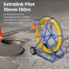 Calcetín de tiro Extralink Pilot 10 mm 150 m fibra de vidrio FRP, d. 10 mm, l. 150 m, amarillo