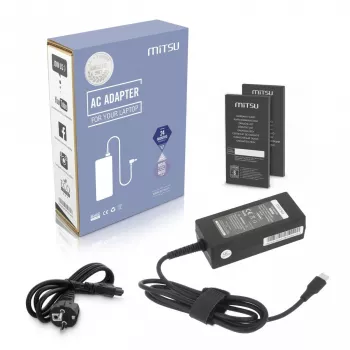 Fuente de alimentación para portátil 45W USB-C 5V-9V-12V-15V/3A, 20V/2,25A PD