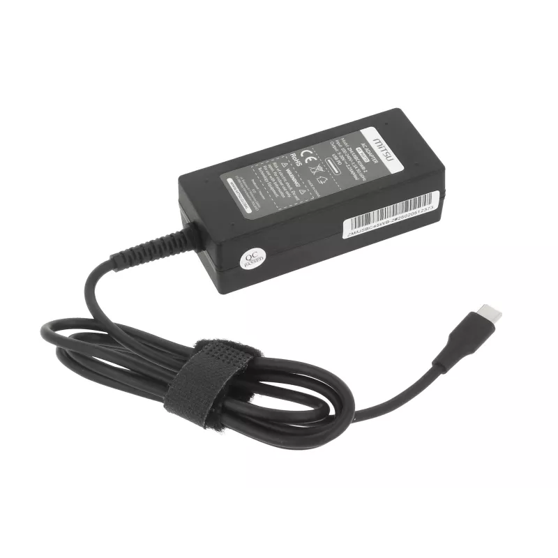 Fuente de alimentación para portátil 45W USB-C 5V-9V-12V-15V/3A, 20V/2,25A PD