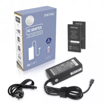Fuente de alimentación para portátil 65W USB-C 5V-9V-12V-15V-20V/3A, 20V/3,25A PD