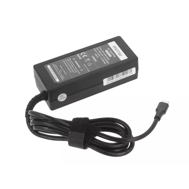 Fuente de alimentación para portátil 65W USB-C 5V-9V-12V-15V-20V/3A, 20V/3,25A PD