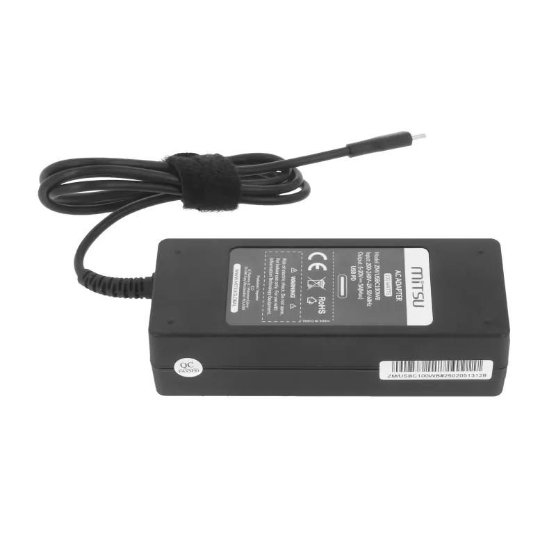 Adaptador de fuente de alimentación para portátil 100W USB Type-C USB-C 5V-9V-12V-15V/3A, 20V/5A PD