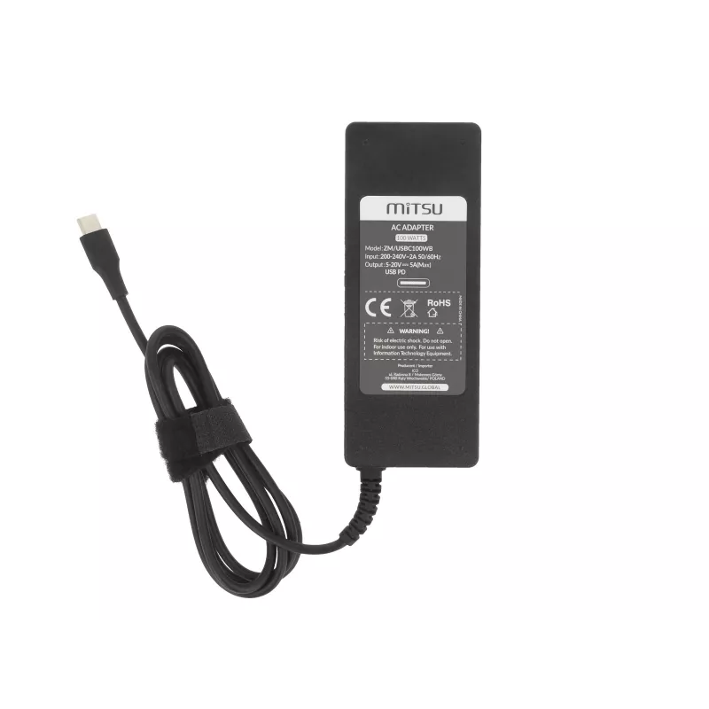 Adaptador de fuente de alimentación para portátil 100W USB Type-C USB-C 5V-9V-12V-15V/3A, 20V/5A PD
