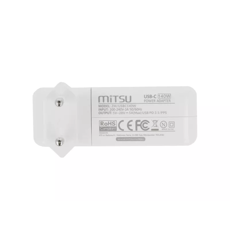 Fuente de alimentación / cargador para portátil 100W USB-C 5V-9V-12V-15V/3A, 20V-28V/5A PD