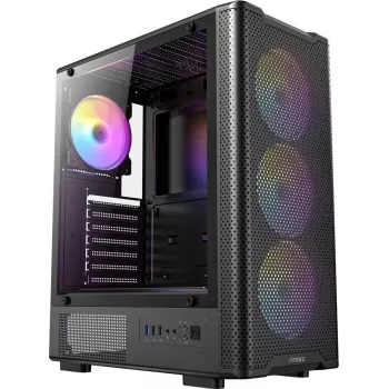 Caja de PC gaming semitorre ANTEC VX-310 ARGB ATX, Micro-ATX, ITX, negra (0-761345-10232-2)
