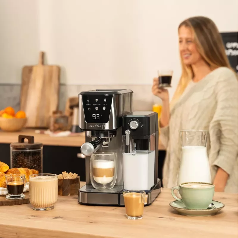 Cafetera Cecotec | Power Espresso 20 Cream | Presión de bomba 20 bar | Espumador de leche integrado | Semiautomática | 1350 W