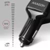 Cargador de coche AXAGON PWC-PQ38 38W 2x puerto USB-A+C