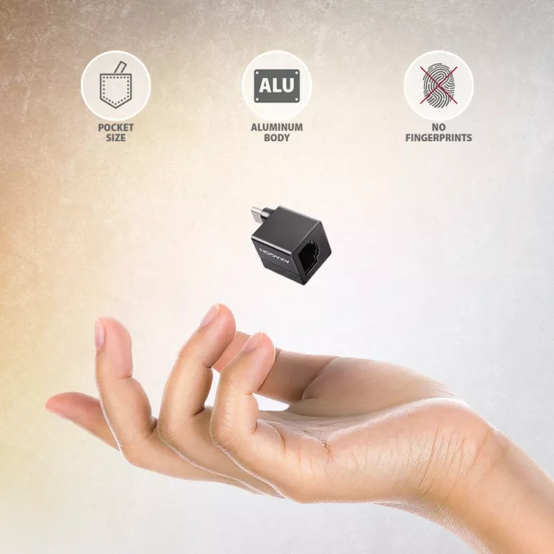 AXAGON ADE-MINIC USB-C 3.2 Gen 1 Mini adaptador Gigabit Ethernet, negro