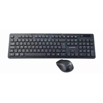 Conjunto de teclado y ratón inalámbrico Gembird KBS-WCH-03, negro