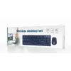 Conjunto de teclado y ratón inalámbrico Gembird KBS-WCH-03, negro