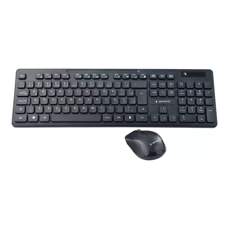 Conjunto de teclado y ratón inalámbrico Gembird KBS-WCH-03, negro