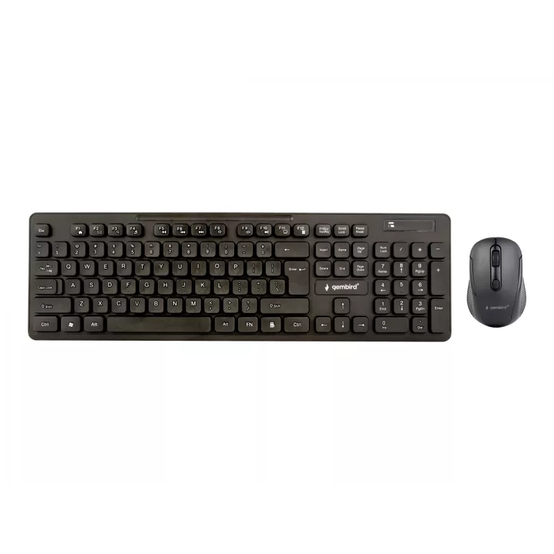 Conjunto de teclado y ratón inalámbrico Gembird KBS-WCH-03, negro