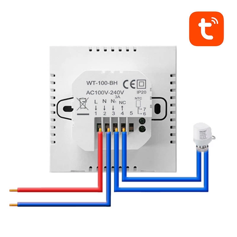 Termostato inteligente Avatto ZWT100 3A ZigBee para calentador de agua TUYA