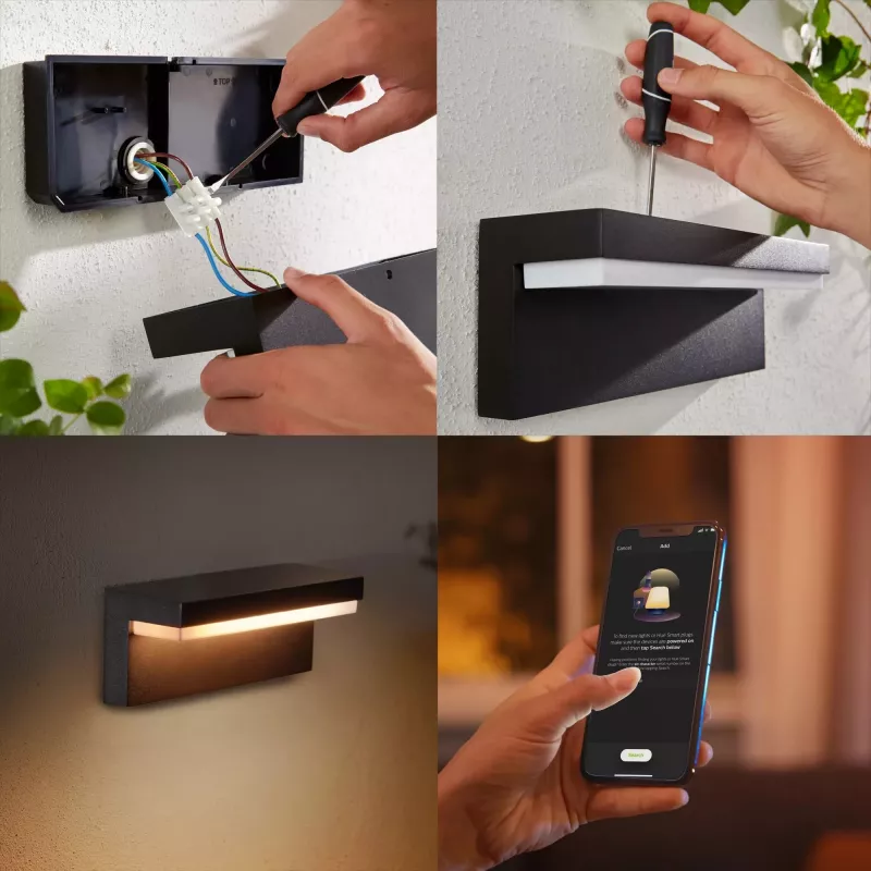 Philips Hue Nyro White & Cool Amb. Lámpara de pared 1000lm negro