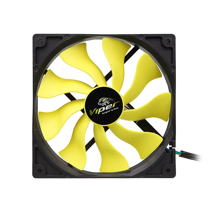 Ventilador PWM Akasa Viper, amarillo - 140 mm