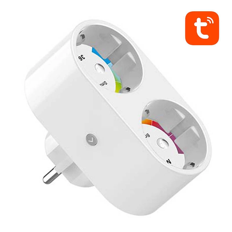 Enchufe inteligente doble WiFi Gosund SP211 3500W, Tuya