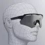 Gafas de ciclismo polarizadas Rockbros 189114 con protección UV y soporte para graduación, gris