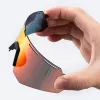 Gafas de ciclismo polarizadas Rockbros 189114 con protección UV y soporte para graduación, gris