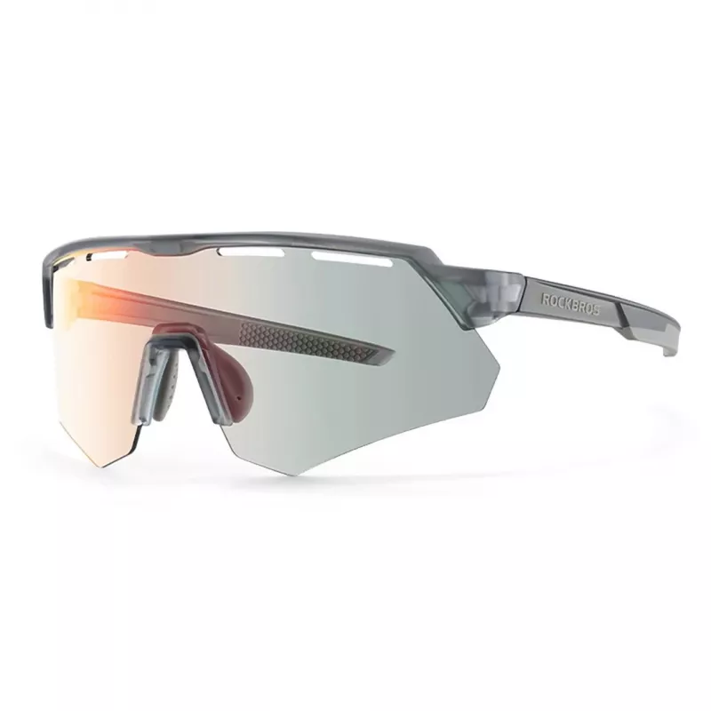 Gafas de ciclismo polarizadas Rockbros 189114 con protección UV y soporte para graduación, gris