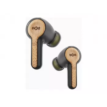 Auriculares Marley Rebel True Earbuds con micrófono integrado, in-ear, inalámbricos, Signature negros