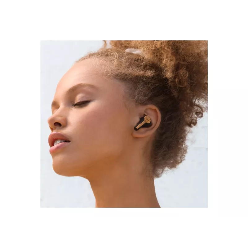 Auriculares Marley Rebel True Earbuds con micrófono integrado, in-ear, inalámbricos, Signature negros