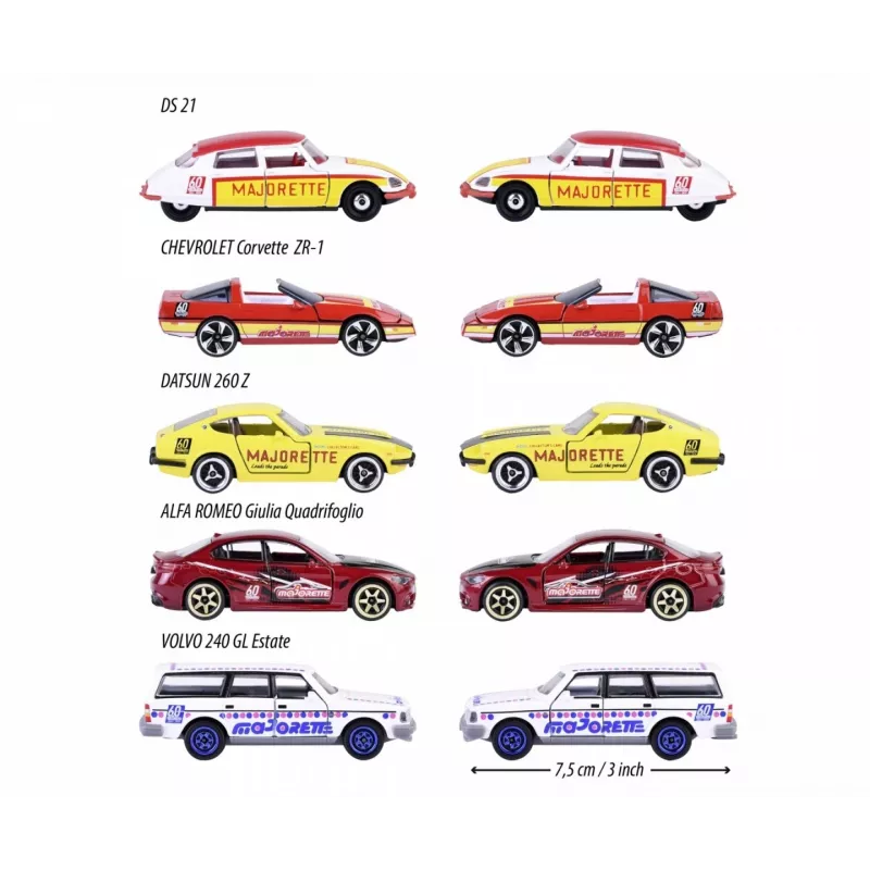 Set de vehículos Majorette 60th Anniversary pack de 5