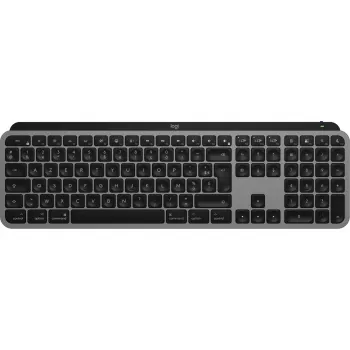 Logitech Master Series MX Keys S para Mac - Teclado - Tamaño completo - retroiluminado - inalámbrico - Bluetooth LE - AZERTY - Francés - Space Gray (920-011625)